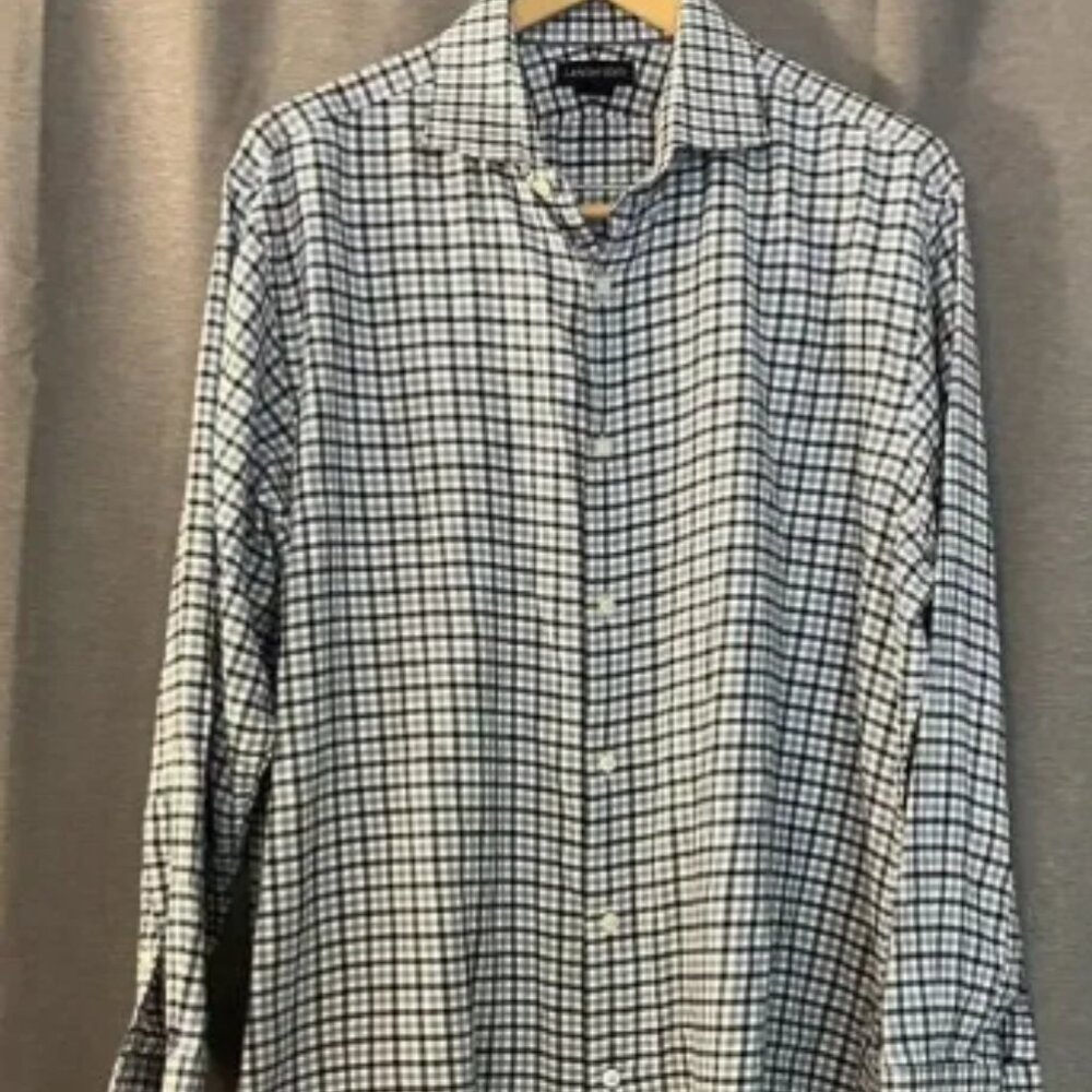 Black and White Checkered Button-Up Shirt
